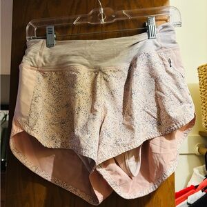 Outdoor Voices Pink and Gray/Blue Athletic Shorts